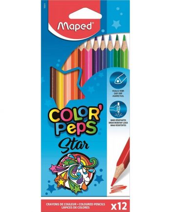Maped - Boite de 12 crayons de couleur COLOR'PEPS