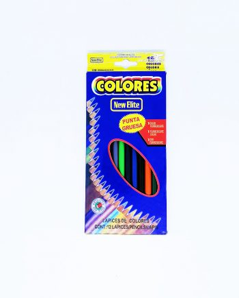 COLORES - 12 crayons de couleurs grand format